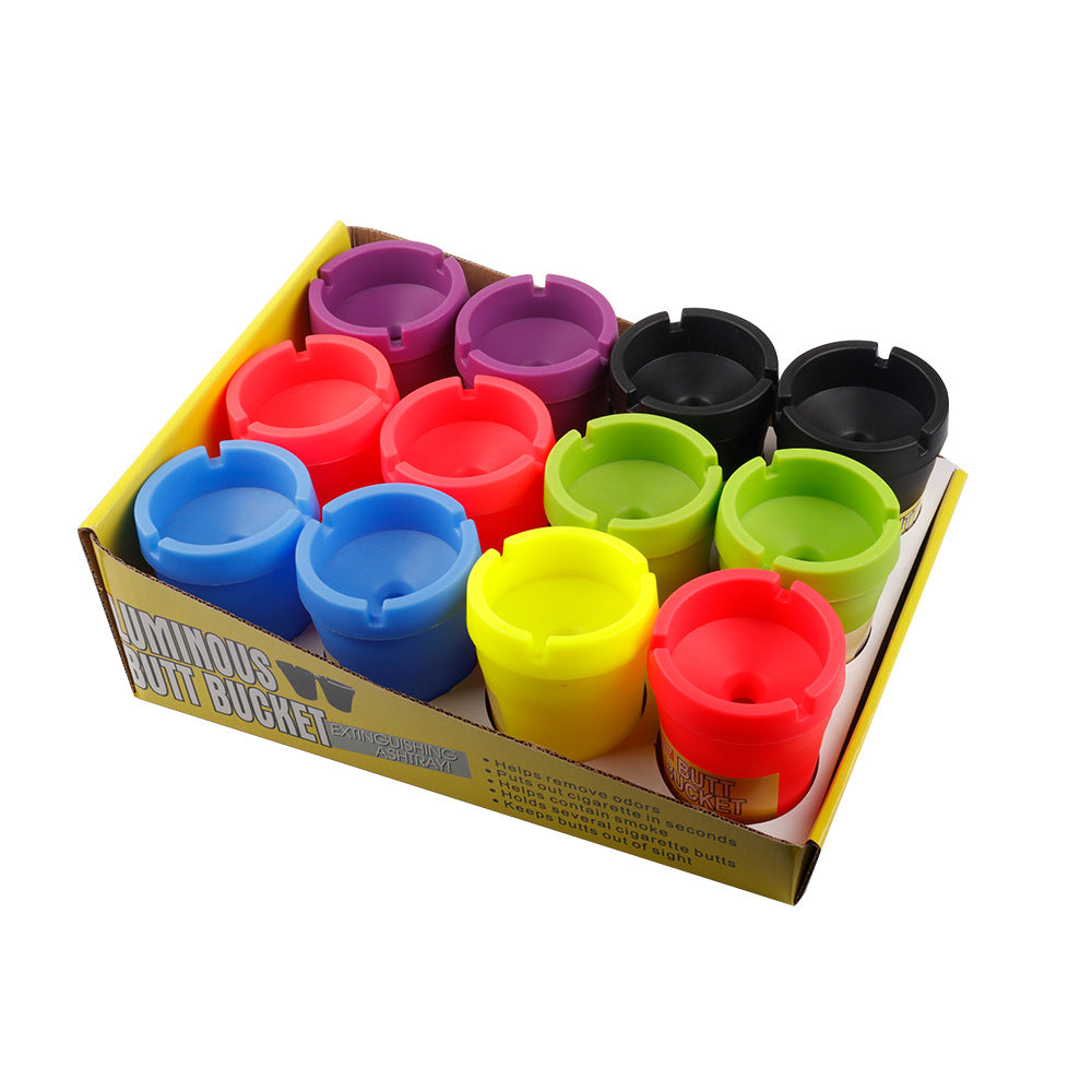 12x Coloured Butt Bucket Cigarette Car Ash Tray ashtray