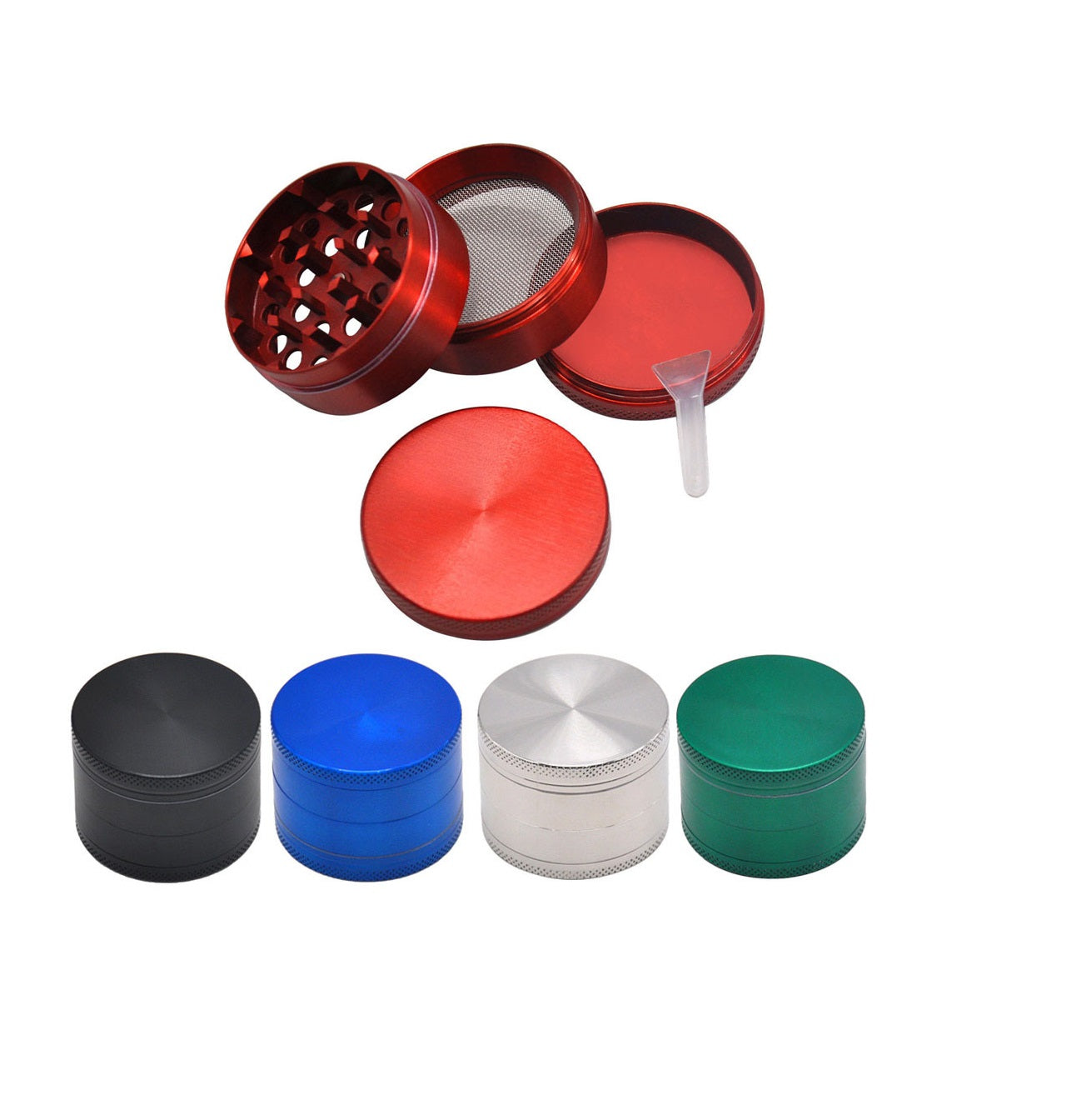 40mm 4layers zinc alloy grinder with diamond gearl grinding