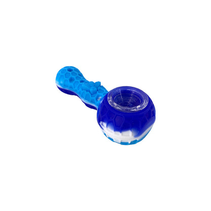 4" honey comb colored dabbler silicone hand pipe
