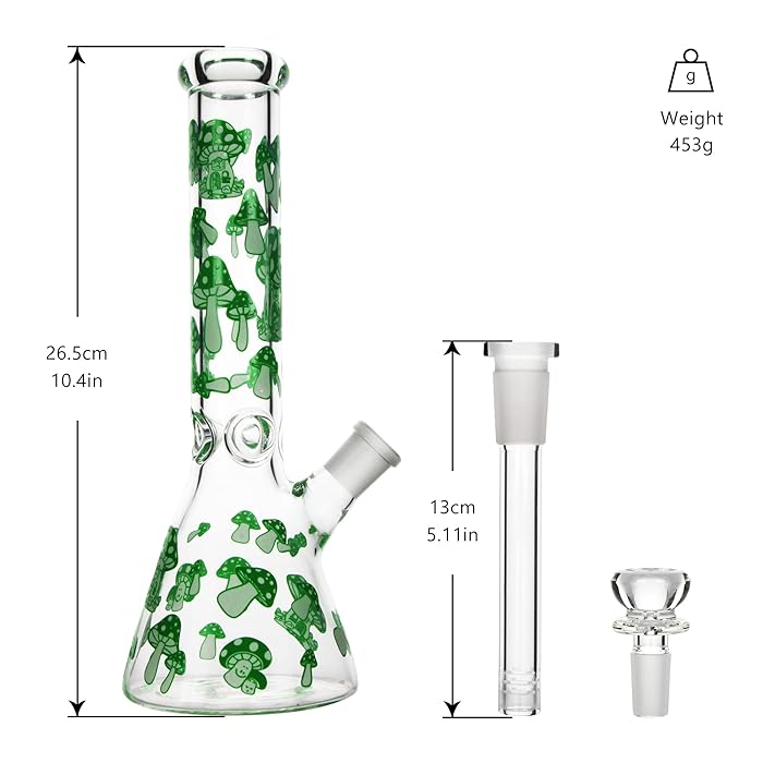Luminous GLASS WATER PIPE GLASS Bongs 26cm 10.3inch