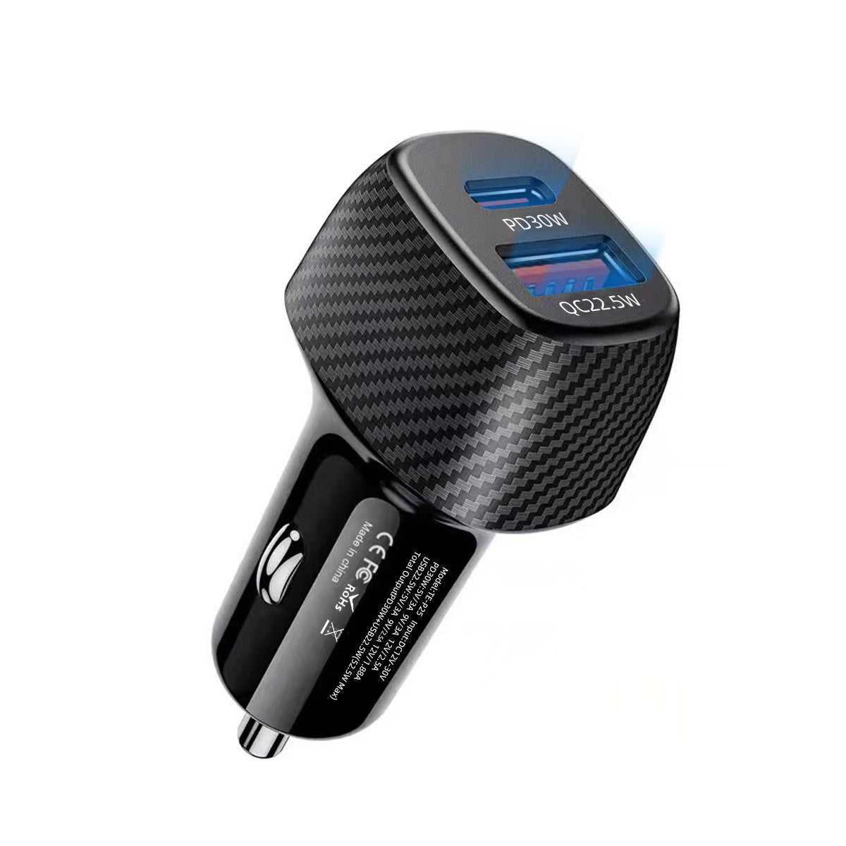 Dural car charger compatible with Samsung Apple fast charger 30Watts tiny charger.