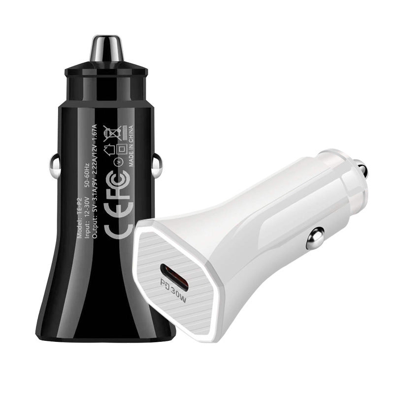 Car charger PD fast charger compatible with APPLE Samsung. PD 30Watts fast charger for call.