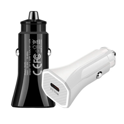 Car charger PD fast charger compatible with APPLE Samsung. PD 30Watts fast charger for call.