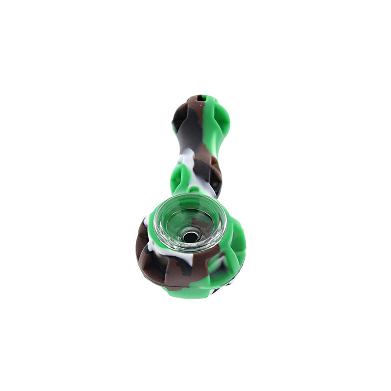 4" honey comb colored dabbler silicone hand pipe