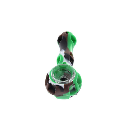4" honey comb colored dabbler silicone hand pipe